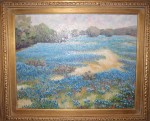One of Dr. Hamilton's many paintings of bluebonnets.